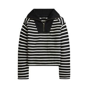 J. Crew Striped Heritage Tery Quarter Zip Old Money Preppy Sweatshirt XS